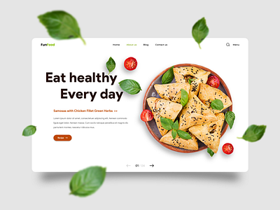 Food web design landing page