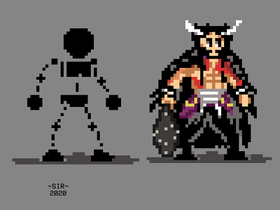 Kaido Fanart From One Piece In Pixel Art By Sirajuddin Abraham On Dribbble