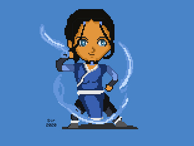 Katara from Atla pixel art