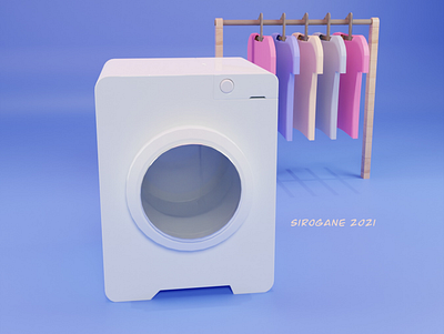 Laundry Stuff 3d 3d art 3d illustration 3d lowpoly 3d modeling b3d blender game design low poly prop design