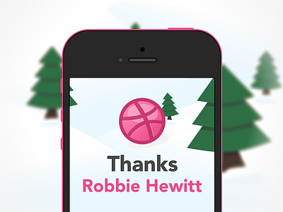 Christmas Came Early christmas debut dribbble flat iphone iphone 5s snow thanks trees