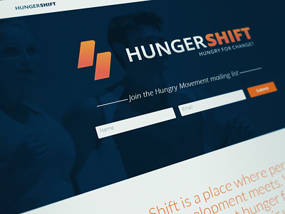 Hunger Shift - Landing Page hunger landing page one page shift web design