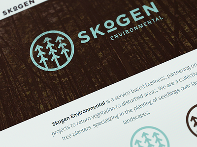 Skogen - Landing Page arrow branding forest landing page logo logo design nordic rustic skogen tree woods