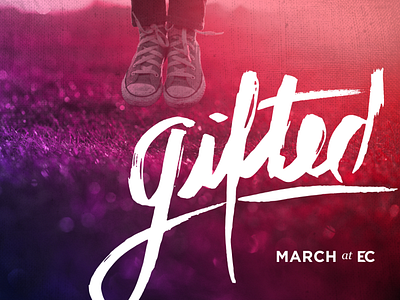 Gifted - Concept brush custom type drawing gifted hand lettering lettering purple red sermon series