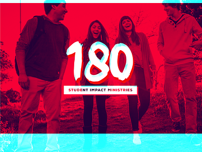 180 Logo v2 180 3d anaglyph branding church identity lettering logo logo design youth group youth ministry