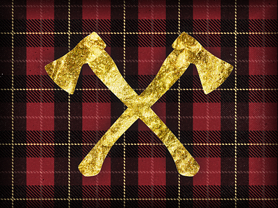 Lumberjack Glam axe christmas cross flannel foil glam gold lumberjack party plaid