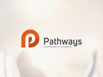 Pathways - Church Logo branding church church plant gps letter p logo logo design p logo path pathway road