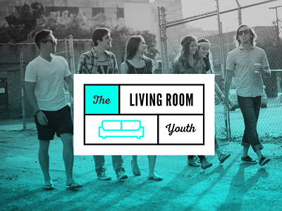 Living Room Youth - WIP badge branding church couch identity living living room logo logo design room youth logo youth ministry