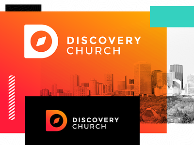 Discovery Church Logo branding church church logo church plant compass direction discover edmonton letter d logo logo design