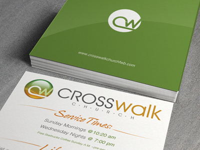 Crosswalk Church Info Card card illustrator mockup print