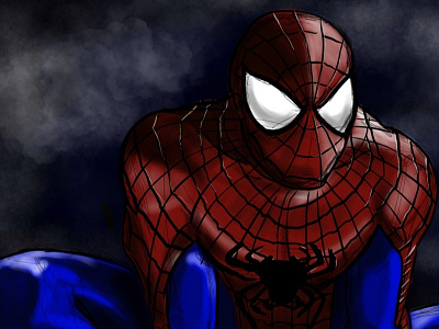 Spiderman iPad Pro Sketch illustration ipad pro spiderman