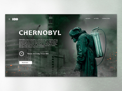 Chernobyl HBO. The first screen. chernobyl design ecommerce ecommerce design golden grid hbo illustration ui web design дизайн иллюстрация
