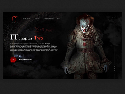 IT. Chapter Two. | Оно. Глава вторая. black clown concept design it photoshop ui uiux web design