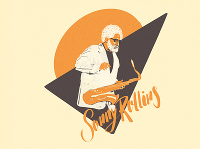 Sonny Rollins illustration musician procreate
