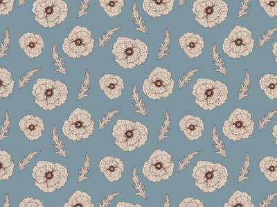 Vintage Poppy Pattern