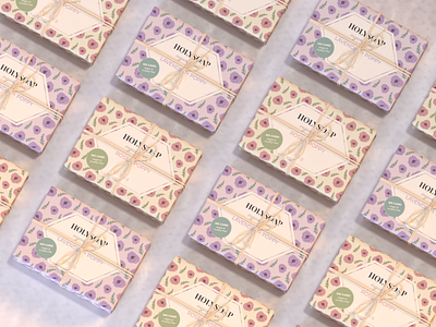 HOLYSOAP - Packaging 3d clean cosmetics design floral flower flowers lavender love natural nature packaging pattern patterns plant plantbased print soap sustainable vegan