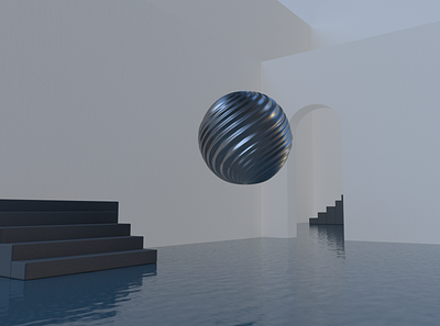 Change 3d 3d design abstract art ball blue brand cicle design environment graphic design minimalism render rendering semisurreal shapes sphere surreal texture water