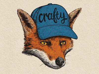 Crafty Fox animal fox fox illustration hand drawn illustration illustration art illustrator ink inking