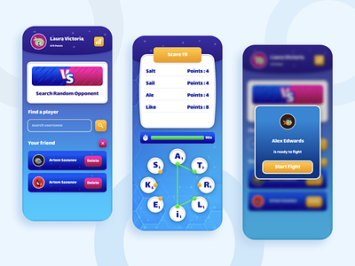 Word Game Apps #1 apps design game game art landing page ui unity word game