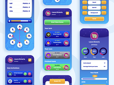 Word Game Apps #2 3d apps avatar icons branding flat game gaming icon illustration ui ui kit unity user interface word game