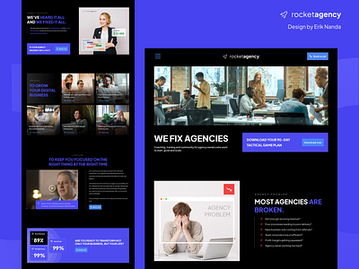 Landing Page for Agency agency agency branding agency website landing page landing page agency ui ux web design website agency website design