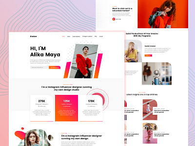 Recall - Angular 9 Influencers Portfolio Template angularjs branding creative design influencer influencer marketing landing page landing page design portfolio website website design