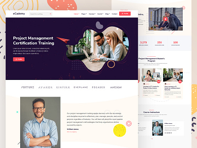 eCademy - Education & LMS WordPress Theme creative design distant learning education elearning online courses online learning online school online training project management website design