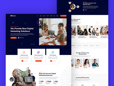 Dicom - SEO & Marketing Agency WordPress Theme agency corporate creative design landing page portfolio ux web design webdesign website website design