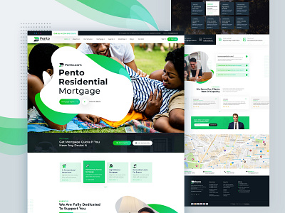 Pento - Real Estate Mortgage Landing Page Template corporate creative design housing insurance landing page landing page design leasing company loan mortgage property real estate realestate web design webdesign