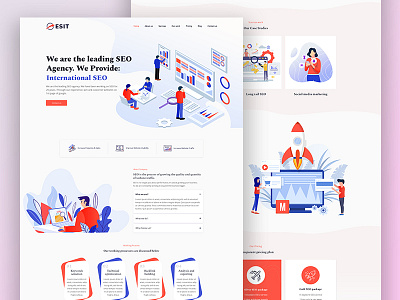 Esit - Multipurpose Landing Page Templates agency landing branding business consulting landing creative design it agency landing landing page landing page design multipurpose landing one page personal landing portfolio landing saas landing seo seo landing single page ux web design webdesign