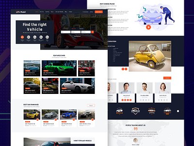 Car Directory & Listing Template auto dealer automobile automotive car brand car dealer html car dealership car directory car listing car seller car service cars creative design directory landing page used car listing vehicle listing webdesign