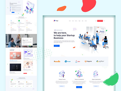 Plod - Technology & IT Startup Template agency branding corporate creative design digital agency digital marketing illustration landing page software solutions technology webdesign website design