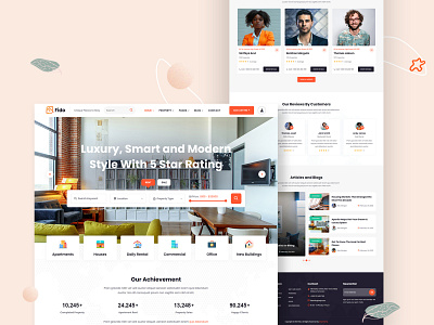 Fido - Real Estate Template corporate creative design landing page real estate single property website website design
