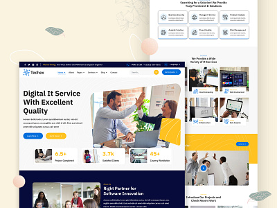 Techex - Technology Services Template corporate creative design landing page tech company website website design