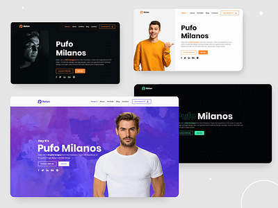 Reton - React Next Gatsby + GraphQL Resume CV branding corporate creative design illustration landing page programmer ui