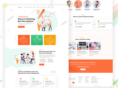 Laboratory & Science Research Website Template boilogy laboratory landing page medical research research science website
