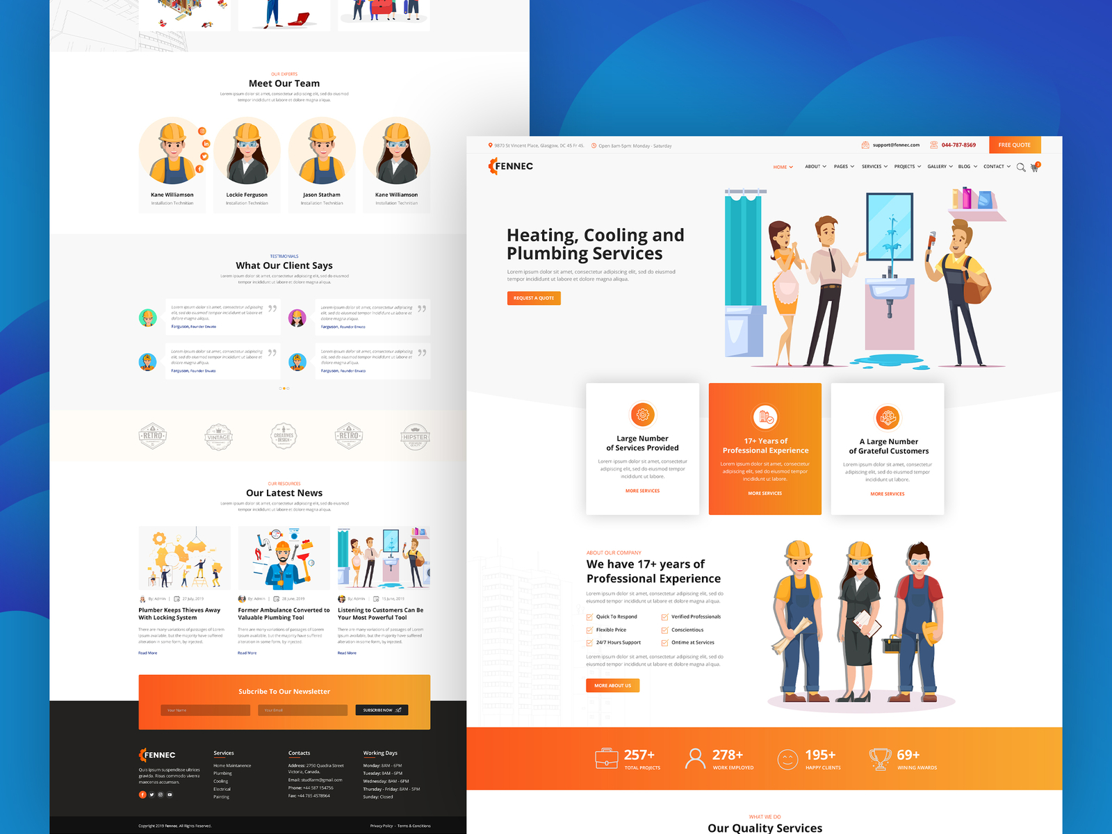 Fennec - Maintenance Services Template by EnvyTheme LLC on Dribbble