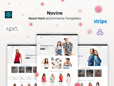 Novine - React Next eCommerce Templates branding creative design ecommerce landing page design nextjs online shop online shopping online store reactjs shop ui ux ux ui ux design web design website design