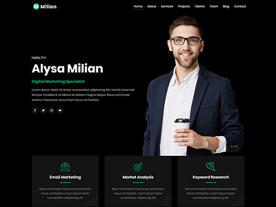 Milian - Personal Portfolio WordPress Theme