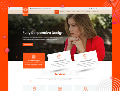 Myasi | Angular Multi-Purpose Responsive Template agency angular angularjs bootstrap branding corporate creative design landing page landing page design landing page website web design website design