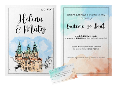 Budeme se brát! design illustration lettering wedding wedding card wedding invitation wedding invite