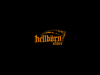 Hellborn Store design illustration logo vector