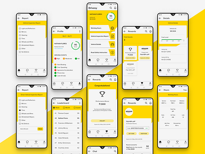 Driveasy - Driver gamification Application app application gamification interaction rewards safe ui ux work