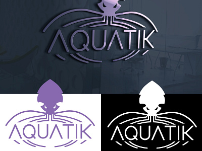 Aquatik (Draft) cuthulu design esport logo minimalistic vector