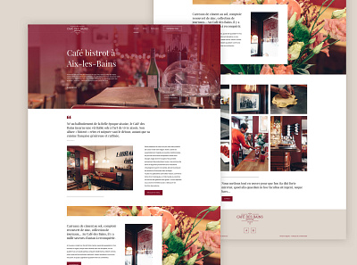 Café des bains - Restaurant website - Webdesign design food restaurant ui ui design ux ux design web webdesign