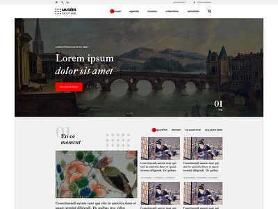 Musées Occitanie - Homepage branding design ui design ux ux design web webdesign