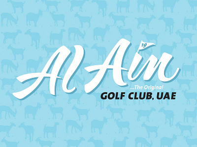 Al Ain Golf Club Logo animated custom lettering golf handwritten logo