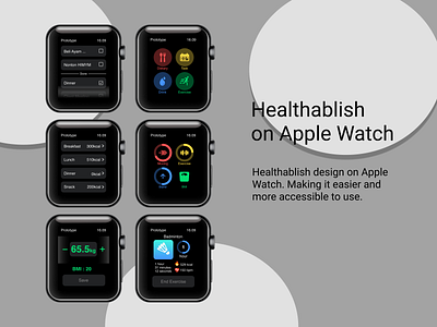 Healthablish on Apple Watch app design ux