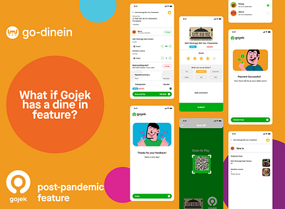 Dine-in Feature for Gojek app design exploration illustration prototype ui ux