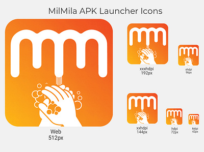 MilMila App Launcher Icon icon illustration logo minimal typography ux vector